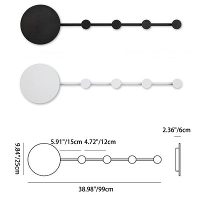 Moderne minimalistische runde lange Garderobe Regal Eisen LED Wandleuchte Lampe für Schlafzimmer 