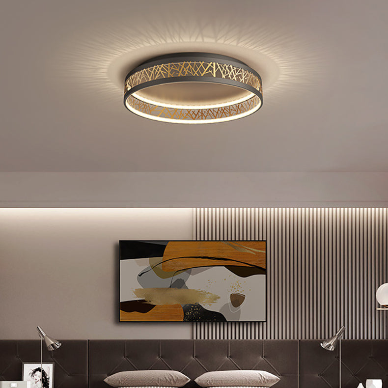 Plafonnier LED au design creux en forme de nid d&