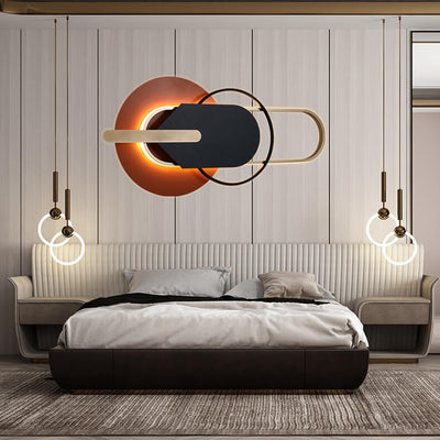 Nordic Light Luxury Circle Ring Geometric LED Wall Sconce Lamp