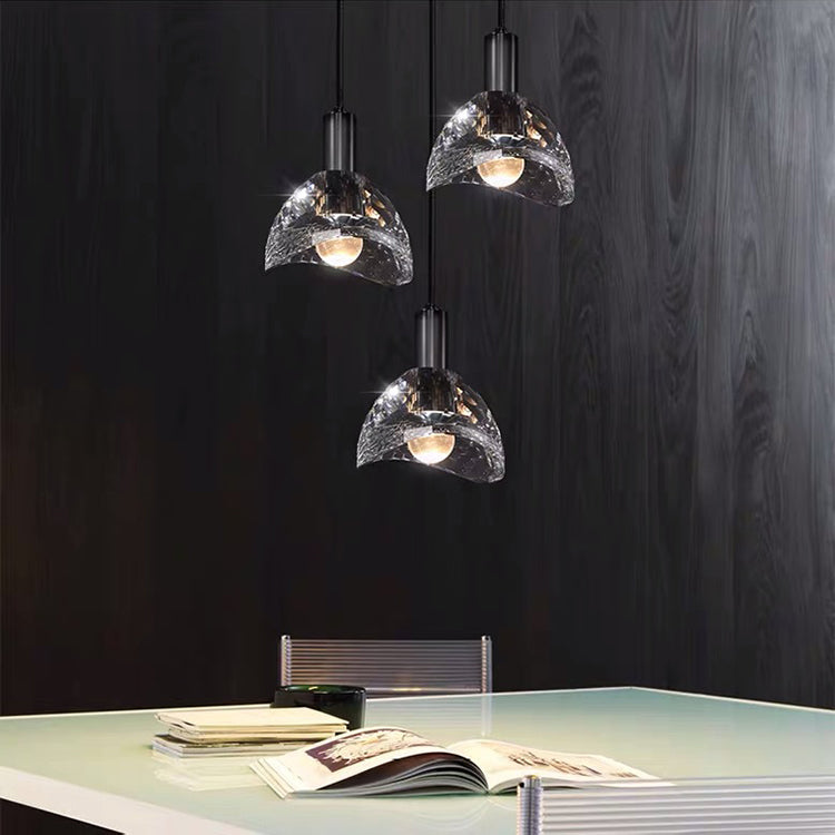 Lustre contemporain de luxe éblouissant en cristal et laiton à 1 lumière pour salon 