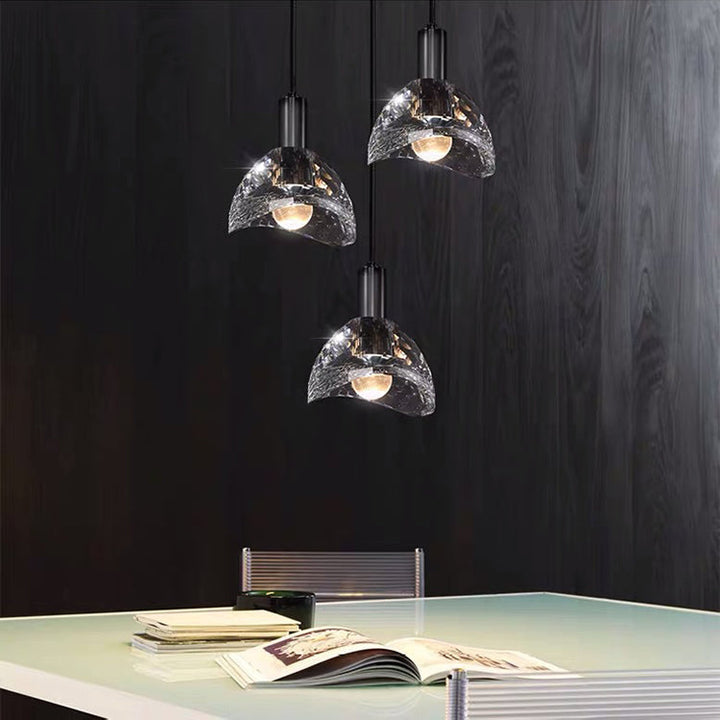 Lustre contemporain de luxe éblouissant en cristal et laiton à 1 lumière pour salon 