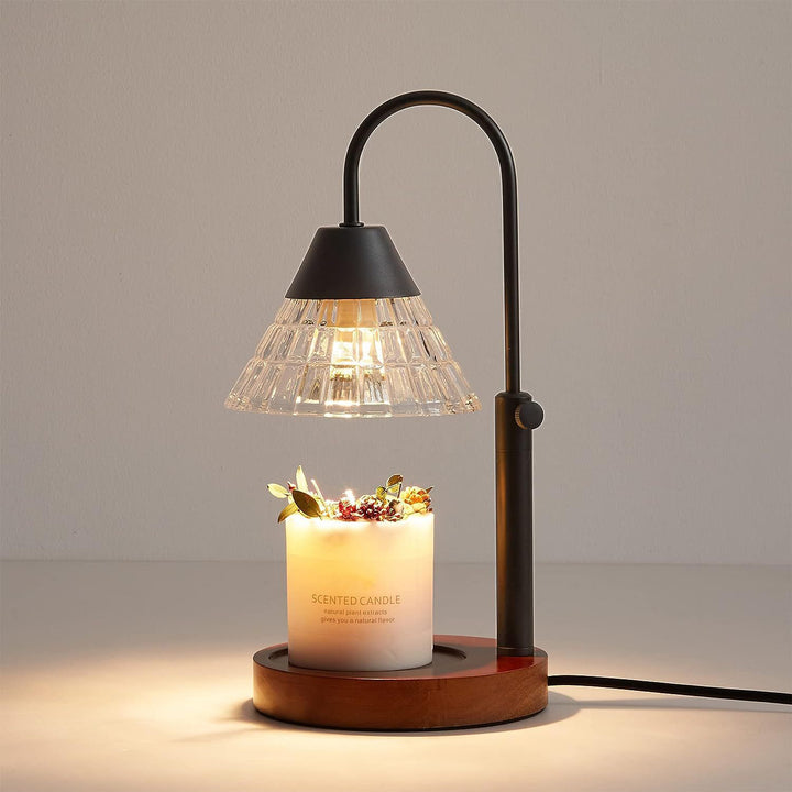 Lampe de Table à Cire Fondue Aroma 1 Lumière en Verre Métal Cône Relevable Minimaliste Moderne Pour Chambre 