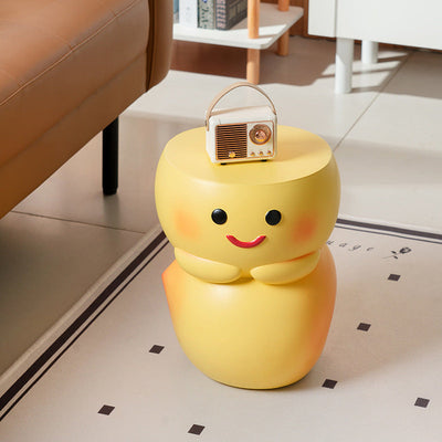Table d'extrémité en résine au design contemporain de pastèque et de pêche pour salon 