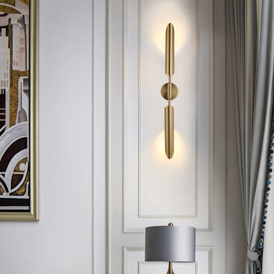 Applique murale contemporaine de luxe à double tige en fer 1/2 lumière pour salon 