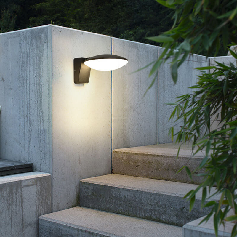 Lampe murale LED ovale en aluminium acrylique pour extérieur, simplicité moderne, pour jardin 