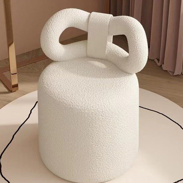 Tabouret pivotant contemporain en laine d&