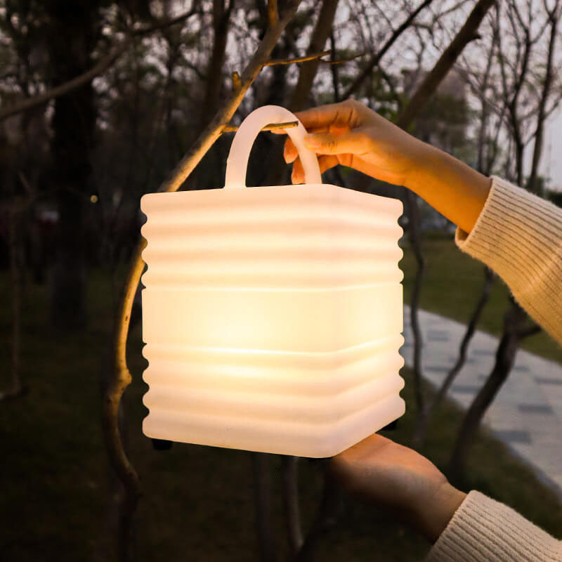 أضواء LED خارجية محمولة للمخيم مقاومة للماء مربعة زخرفية 