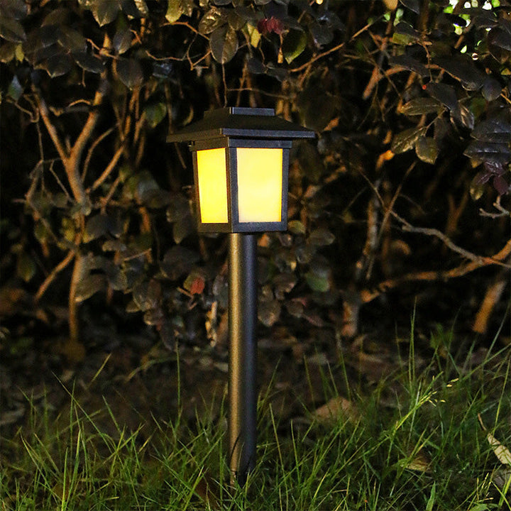 Lumière de paysage extérieure LED carrée solaire étanche minimaliste moderne en ABS PVC pour jardin 