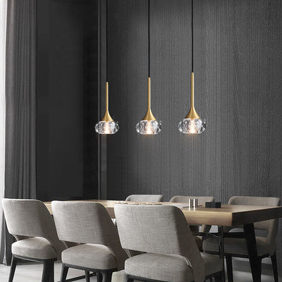 European Light Luxury Brass Crystal 1/3/6/10-Light Island Light Chandelier