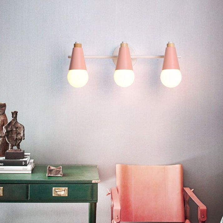 Moderne Einfachheit Holz Eisen Horn Kegel 1/2/3 Licht Wand Leuchte Lampe Für Nacht 