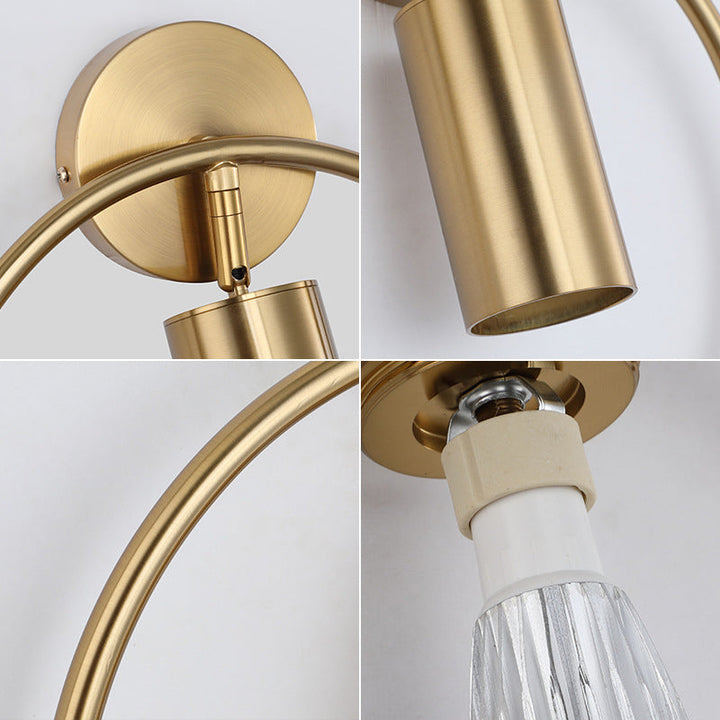 Moderne Einfachheit Eisen Kreis Zylinder 1-Licht Wandleuchte Lampe für Nachttisch 