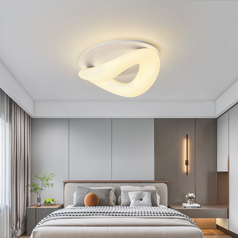 Luz de techo empotrada LED con hardware de anillo de onda PE minimalista moderno para dormitorio 
