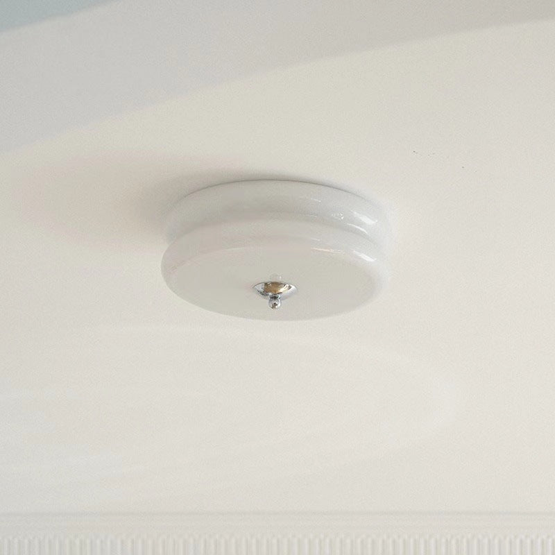 Luz de techo LED empotrada redonda de hierro y vidrio minimalista moderna para sala de estar 
