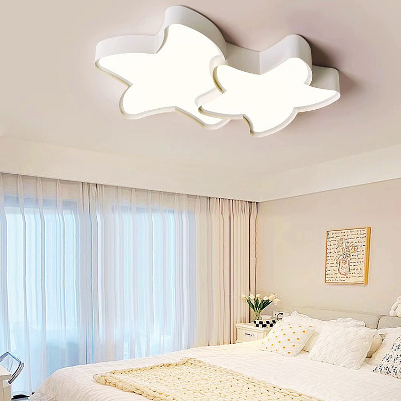 Luz de techo LED de montaje empotrado con pantalla de estrella de hierro acrílico de simplicidad moderna para sala de estar 