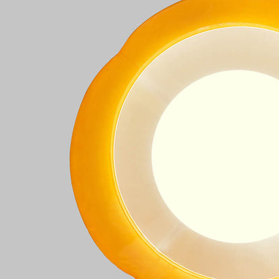 Moderne kreative Glas-Kürbis-Pilz 1-Licht Semi-Flush-Mount-Deckenleuchte 