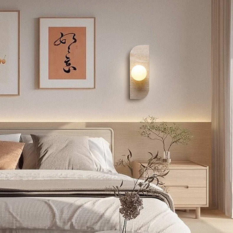Moderne minimalistische rechteckige Steinglas 1/2/3 Licht Wandleuchte Lampe für Schlafzimmer 