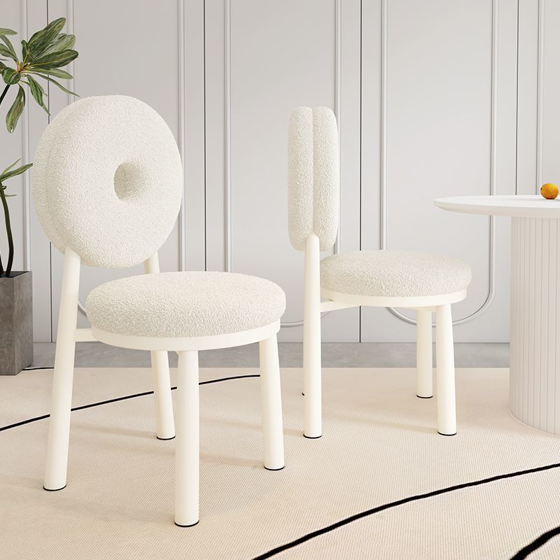 Chaise de salle à manger contemporaine en laine d&
