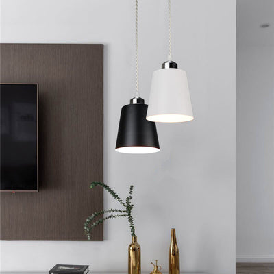 Nordic Simple Macaroon Iron Cylinder 1-Light Pendant Light