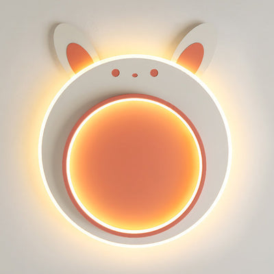 Moderne Einfachheit Kinder Eisen Acryl Kaninchen Runde LED Unterputz Deckenleuchte Für Schlafzimmer 