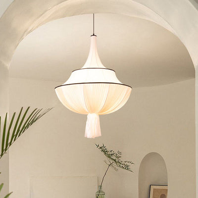 Moderner minimalistischer Kuchen-Hardware-Stoff-3-Licht-Kronleuchter für Wohnzimmer 