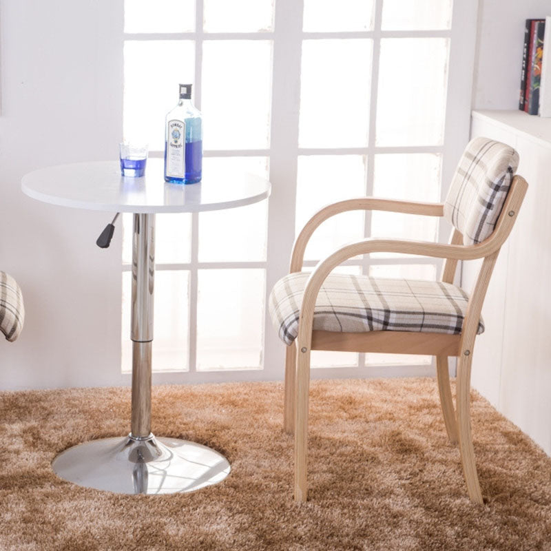 Contemporary Nordic Bentwood Linen Faux Leather Velvet Sponge Square Dining Chair Backrest Armrest For Dining Room