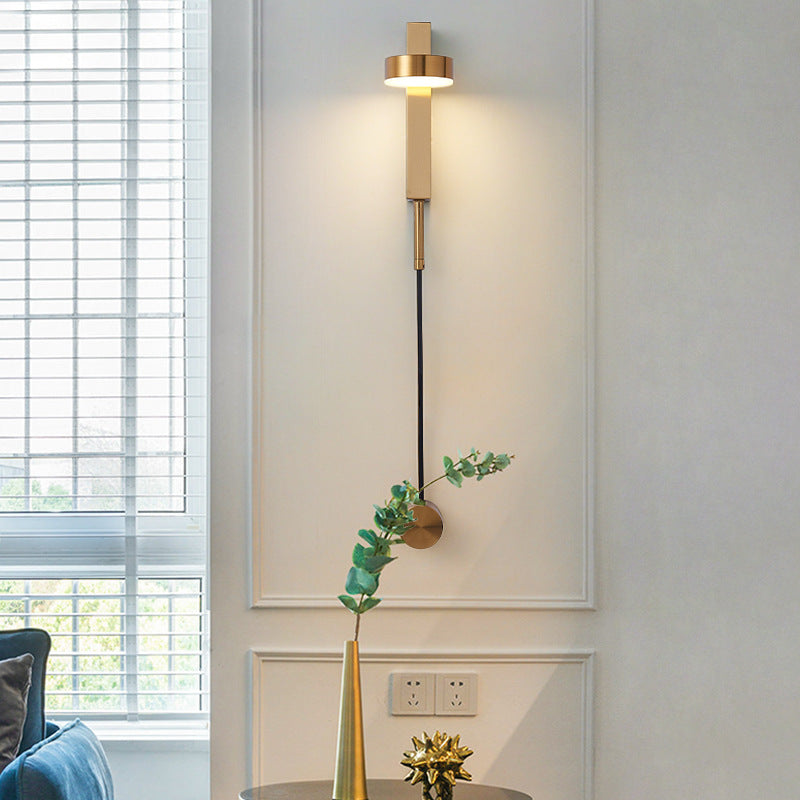 Moderne minimalistische lange Aluminium Eisen Acryl LED Wandleuchte Lampe für Schlafzimmer 