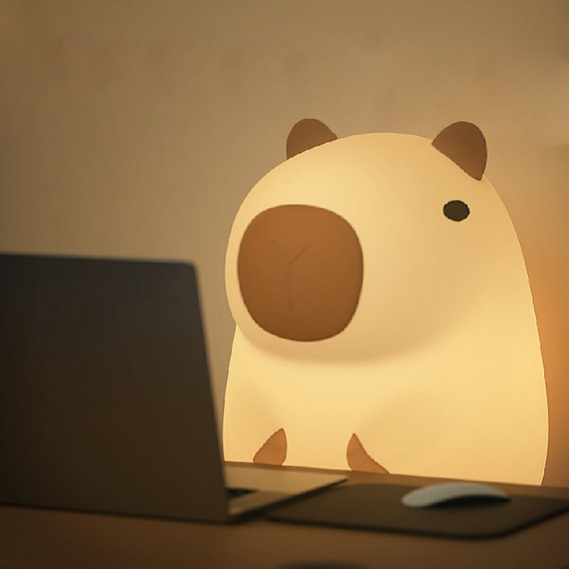 Lampe de table LED en silicone PC ABS pour cochon d&