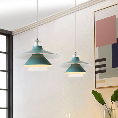 Nordic Minimalist Multi-Layer Cone Glass Hardware 1-Light Pendant Light