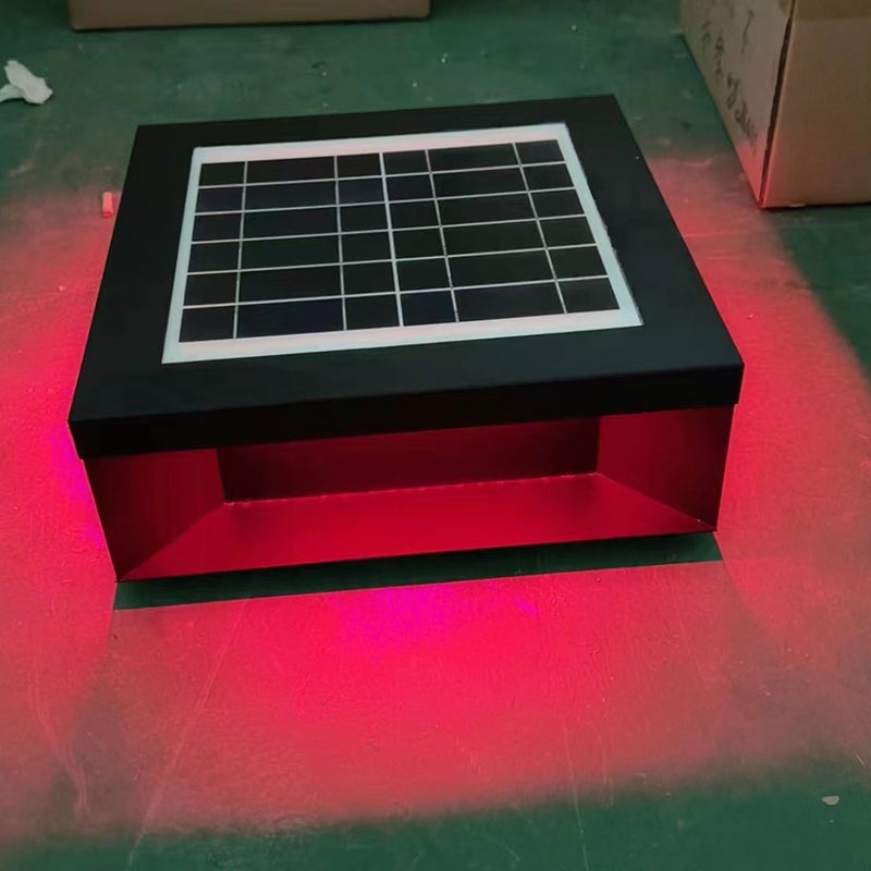 ضوء المناظر الطبيعية الخارجي الحديث المكعب الزجاجي LED البسيط بالطاقة الشمسية 