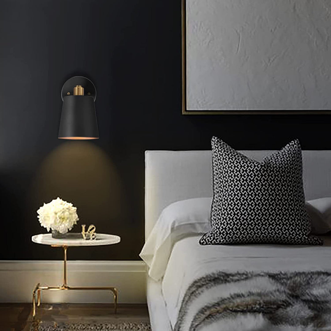 Zeitgenössische industrielle Zylinder Eisen 1-Licht Wandleuchte Lampe für Schlafzimmer 