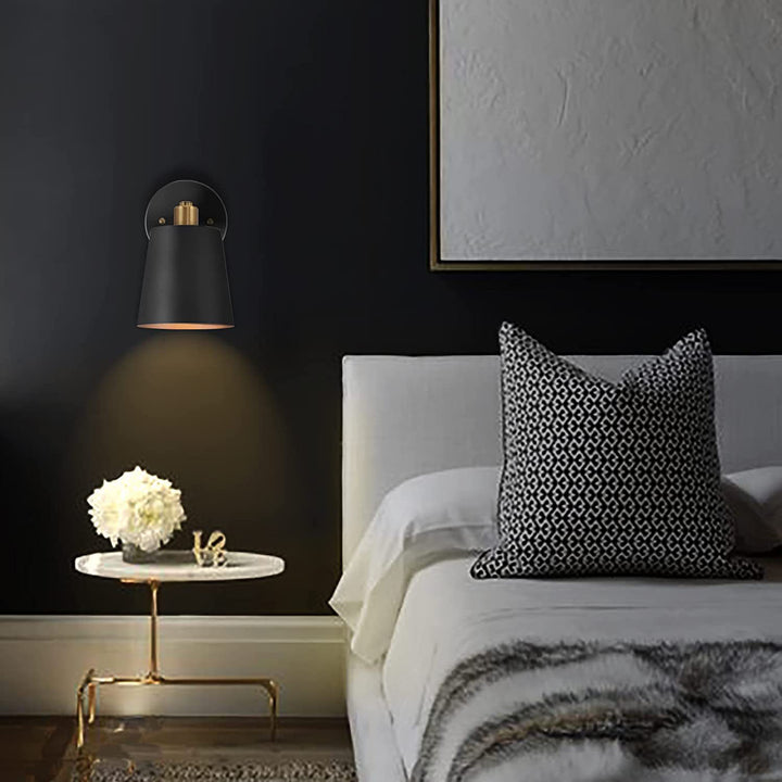 Zeitgenössische industrielle Zylinder Eisen 1-Licht Wandleuchte Lampe für Schlafzimmer 
