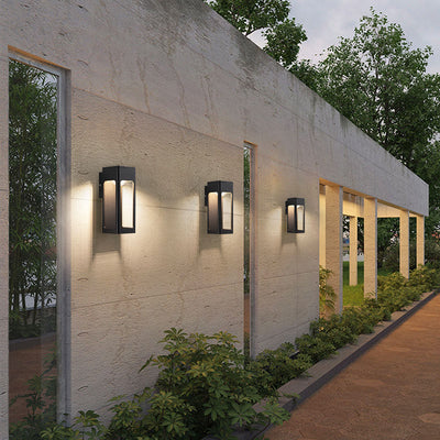 Modern Minimalist Waterproof Rectangle Aluminum LED Outdoor Wall Sconce Lamp For Outdoor Patio