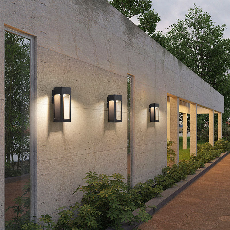 Modern Minimalist Waterproof Rectangle Aluminum LED Outdoor Wall Sconce Lamp For Outdoor Patio