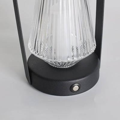 Moderne Retro Eisen Acryl Elliptische Konische LED Hängen Wiederaufladbare Tisch Lampe Für 