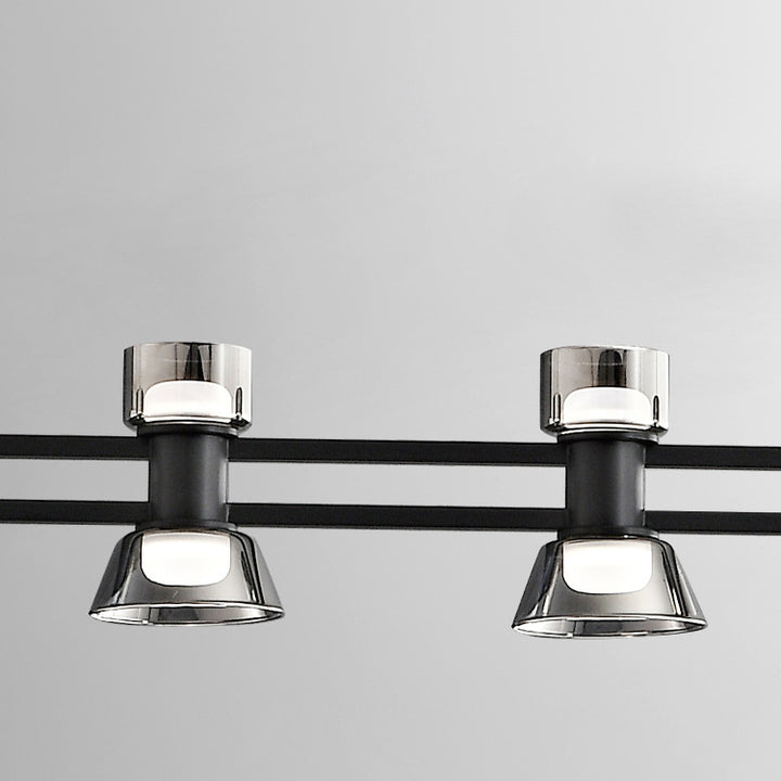 Modern Minimalist Long Copper Glass LED Island Light Pendant Light For Dining Room