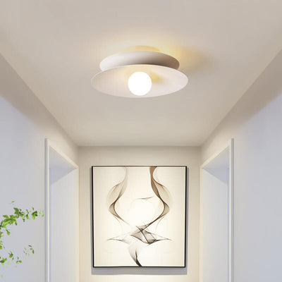 Modern Minimalist Plate Iron Acrylic LED Flush Mount Ceiling Light