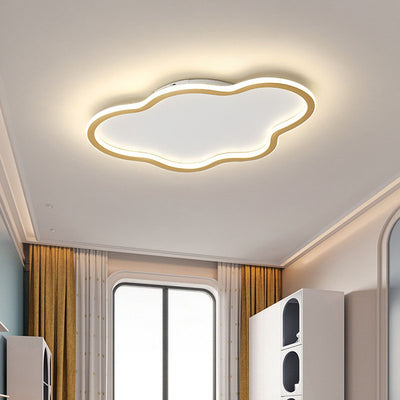 Luz de techo LED empotrada de hierro acrílico nublado minimalista moderno para dormitorio 
