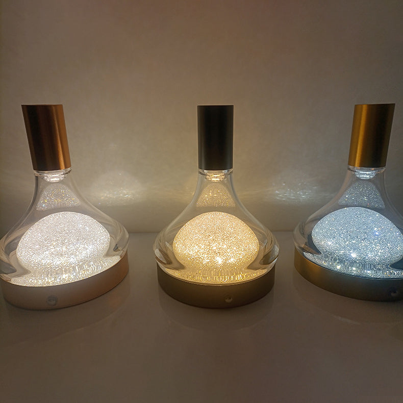 Moderne minimalistische Weinflasche Aluminium LED Tischlampe für Wohnzimmer 