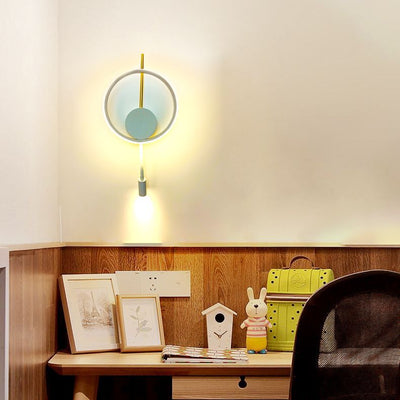 Moderne minimalistische runde Blatt Eisen Aluminium Acryl LED Wandleuchte Lampe für Wohnzimmer 