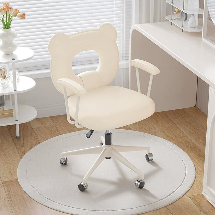 Contemporain nordique griffoir pour chat en cuir acier fer éponge ours chaise de bureau carrée dossier accoudoir réglable pour maison bureau 