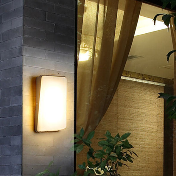 Lámpara de Aplique de Pared Impermeable Moderna Simple Rectangular de Aluminio LED para Exteriores 