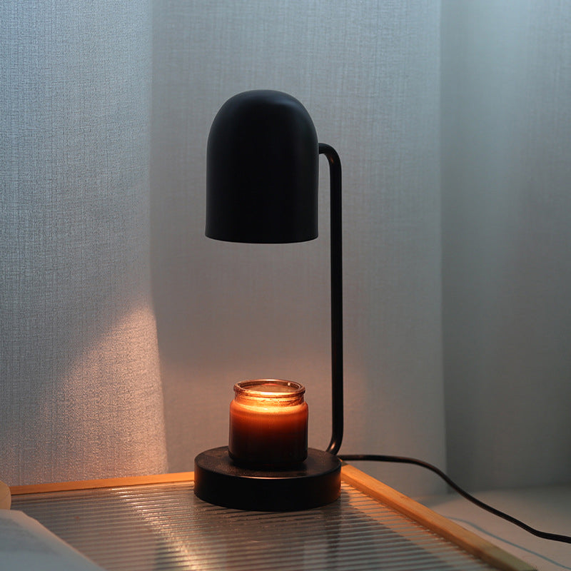 Moderne minimalistische Eisenzylinder 1-Licht Schmelzwachs Tischlampe für Schlafzimmer 