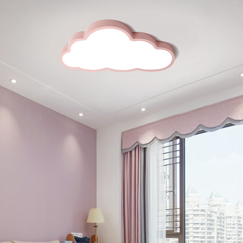 مصباح سقف بتصميم سحابة من الحديد و PVC بظل LED مثبت بسطح لغرفة المعيشة بتصميم معاصر للماكرون الكرتوني الاسكندنافي 