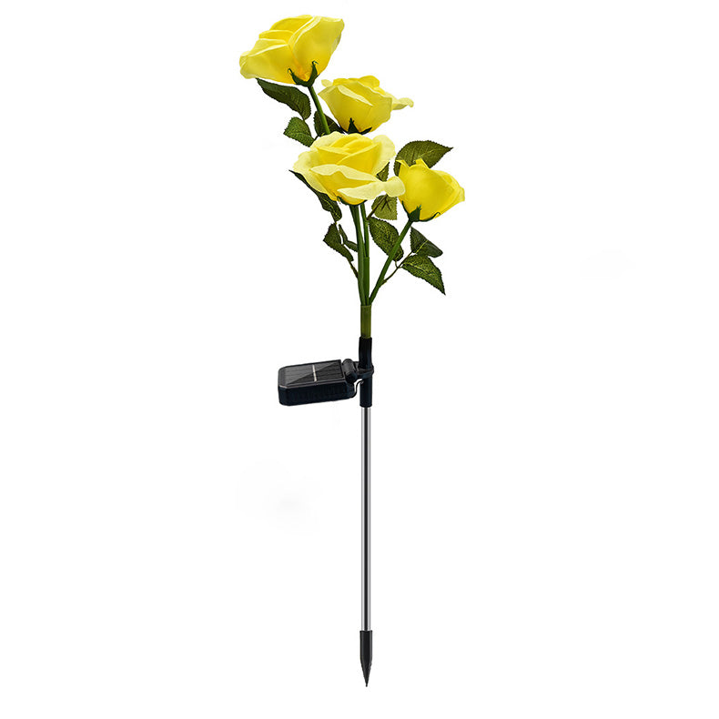 Lumière de paysage LED en acier inoxydable ABS rose étanche solaire créative contemporaine pour jardin 