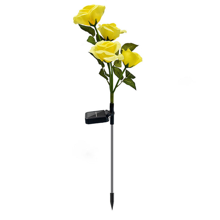 Lumière de paysage LED en acier inoxydable ABS rose étanche solaire créative contemporaine pour jardin 