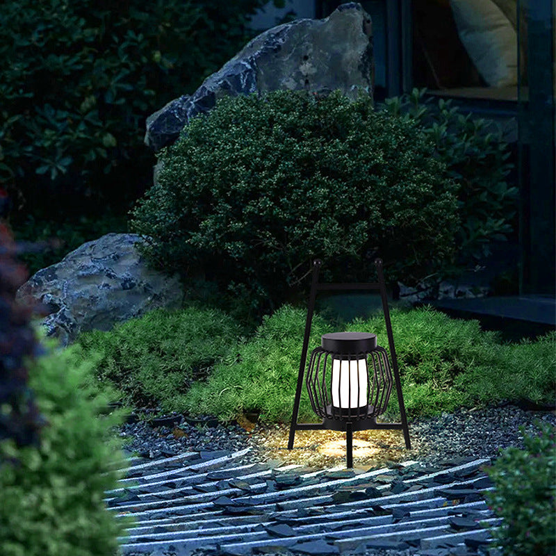 Lampe de sol de jardin extérieure à LED solaire créative moderne et mobile 