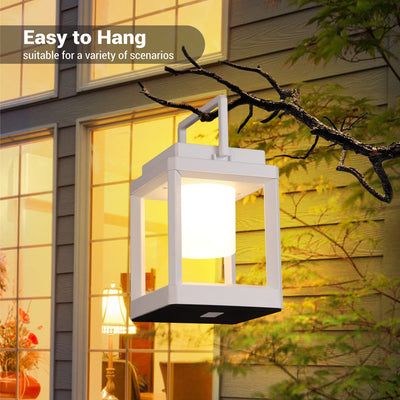 Lumière extérieure portable LED solaire carrée en PC ABS étanche minimaliste moderne pour jardin 