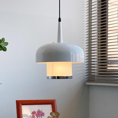 Nordic Vintage Dome Acrylic Shade 1-Light Pendant Light