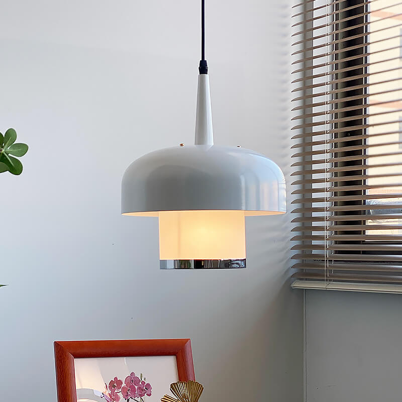 Nordic Vintage Dome Acrylic Shade 1-Light Pendant Light