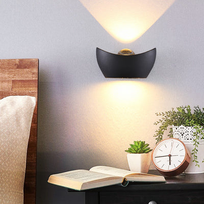 Contemporary Simplicity Aluminum Ingot Shape LED Wall Sconce Lamp For Living Room